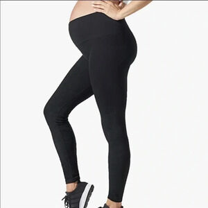 Blanqi black hipster contour support leggings maternity